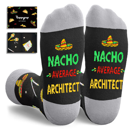 HAPPYPOP Gifts for Mechanic Architect - Trainer Diver Plumber Musician Socks for Him Her