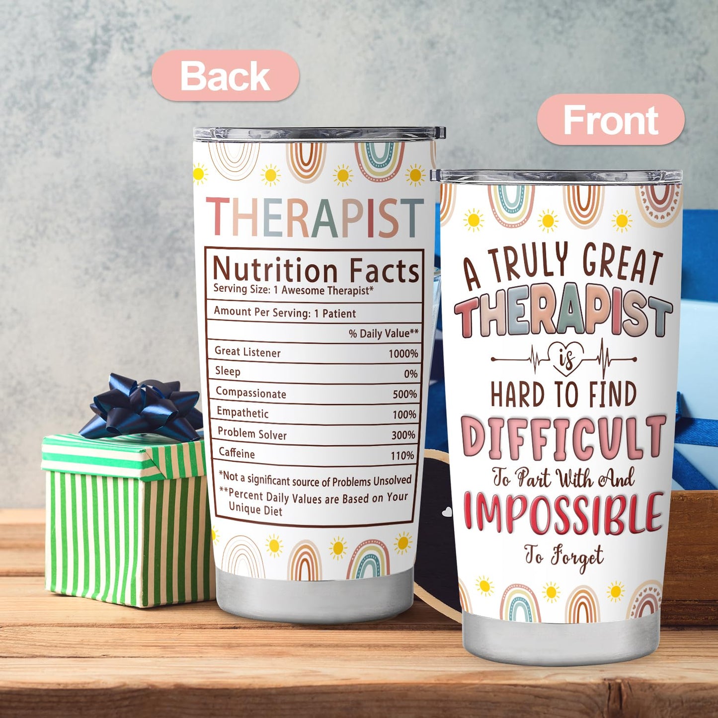 Therapist Gifts Tumbler,Respiratory Physical Speech Massage Occupational Mental Health Therapist Gifts,Therapist Office Decor,Travel Coffee Tumbler Mug 20oz
