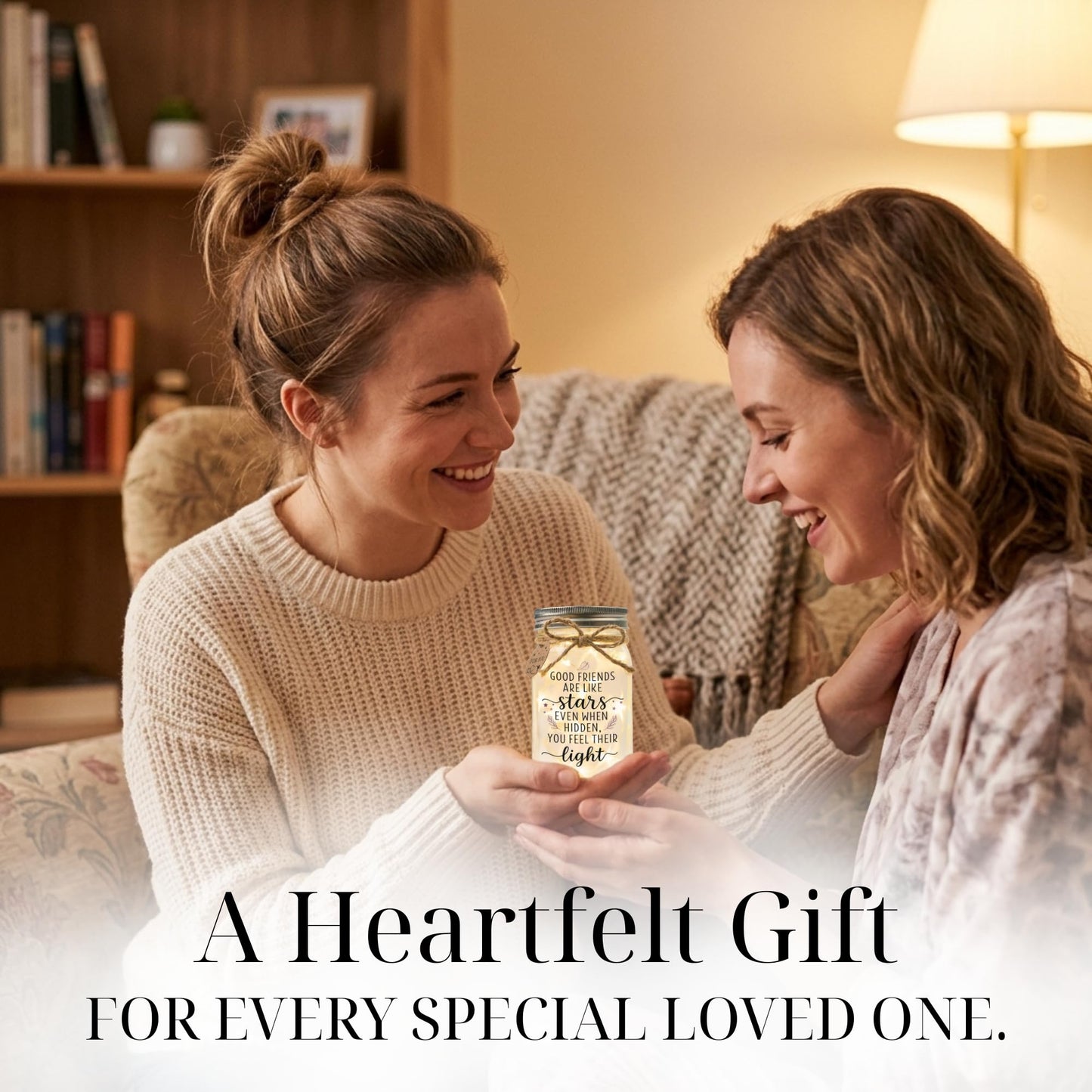 SOLMAY Friendship Gifts for Women, Unique Birthday Gifts for Women, Best Friend High School Graduation Gift, Long Distance Keepsake, Sentimental Mason Star Jar