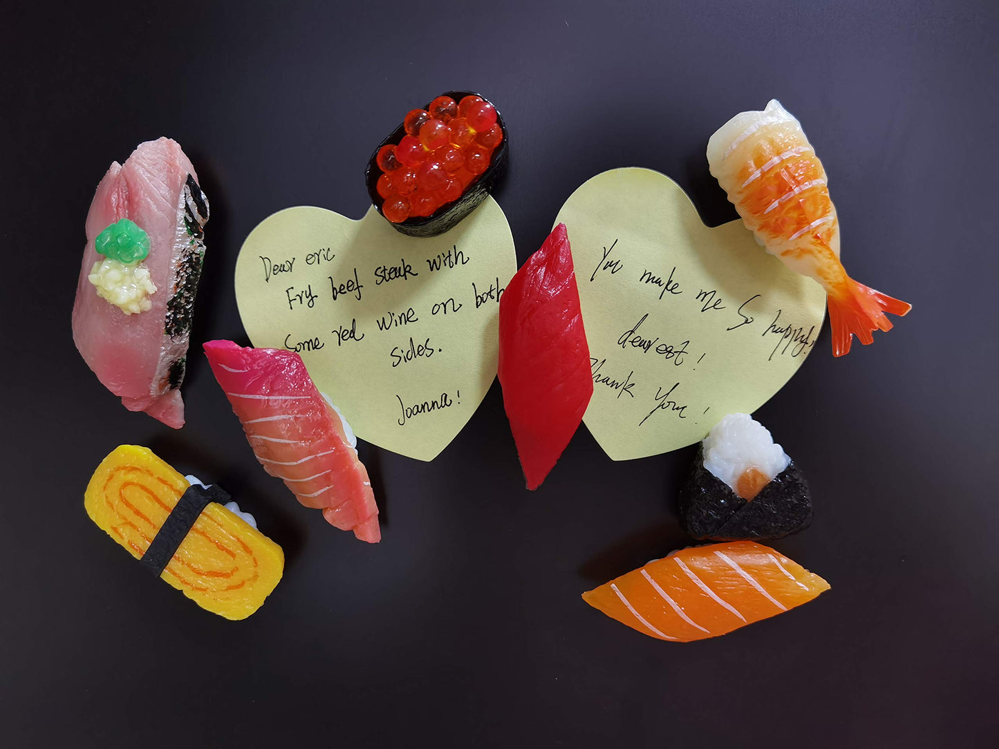 Cute Sushi Fridge Magnet Japenese Food Fun Magnets for Refrigerator Whiteboard, Fake Sushi Food Play Toys for Dollhouse Cake Kitchen Decoration Gifts(Sushi 1)
