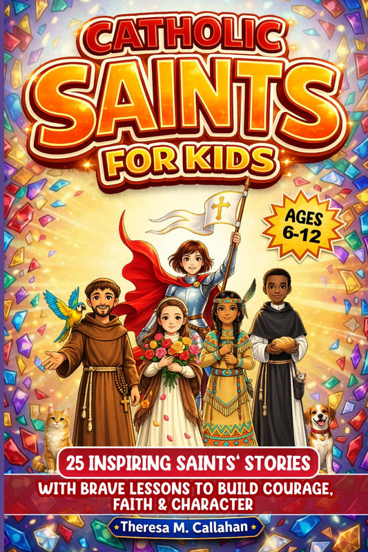 Catholic Saints For Kids: 25 Inspiring Saints’ Stories with Brave Lessons to Build Courage, Faith & Character (Ages 6-12) (Catholic Books For Kids)