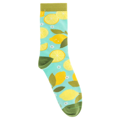 Karma Womens Crew Sock, Lemon Tree, 1 Pair Pack Of 1 US