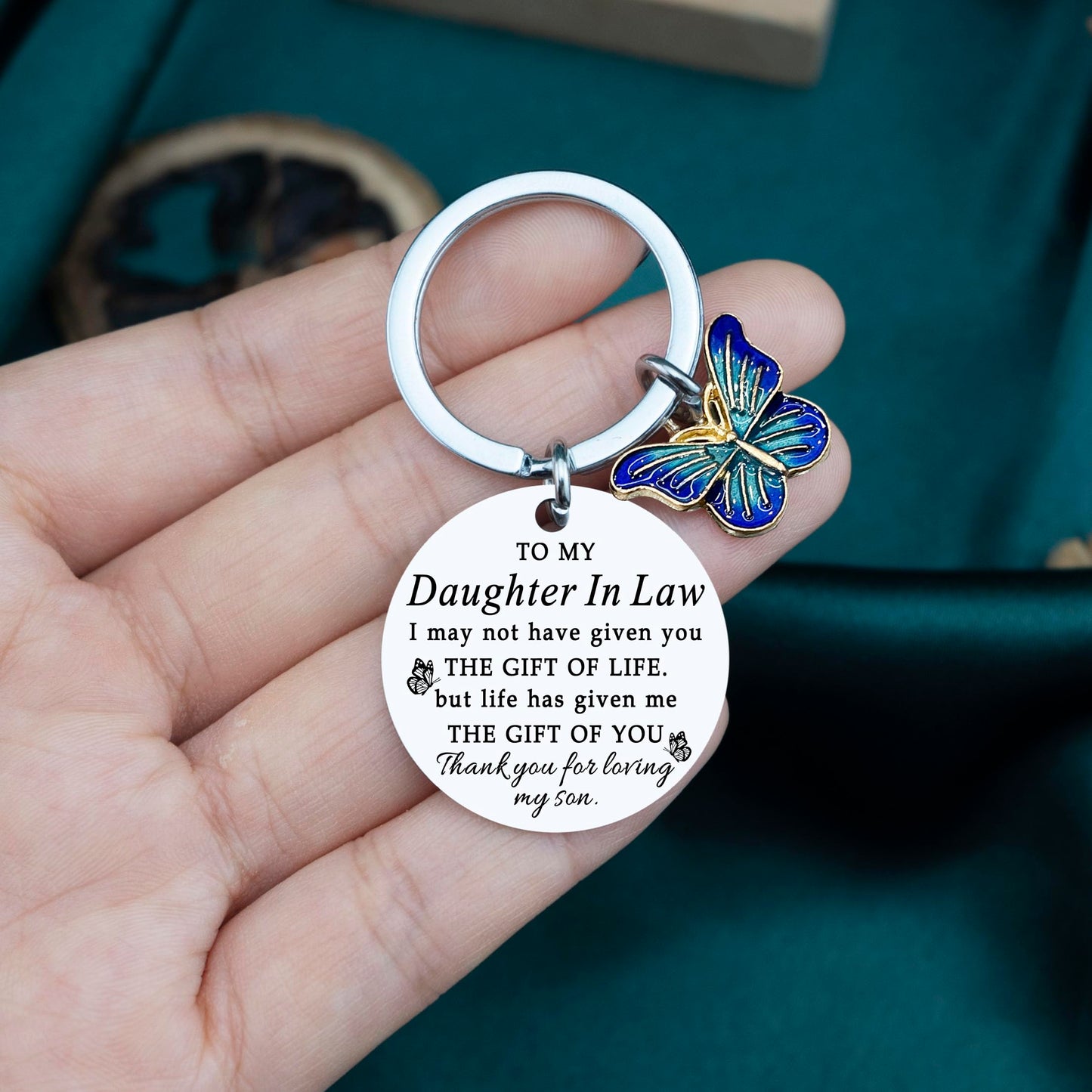 Unique Mothers Day Gifts for Daughter In Law Mother In Law Birthday Wedding Engagement To My DaughterLaw Keychain