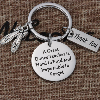 Kivosliviz Dance Teacher Gift Keychain for Women Man - Jewelry for Best Instructors