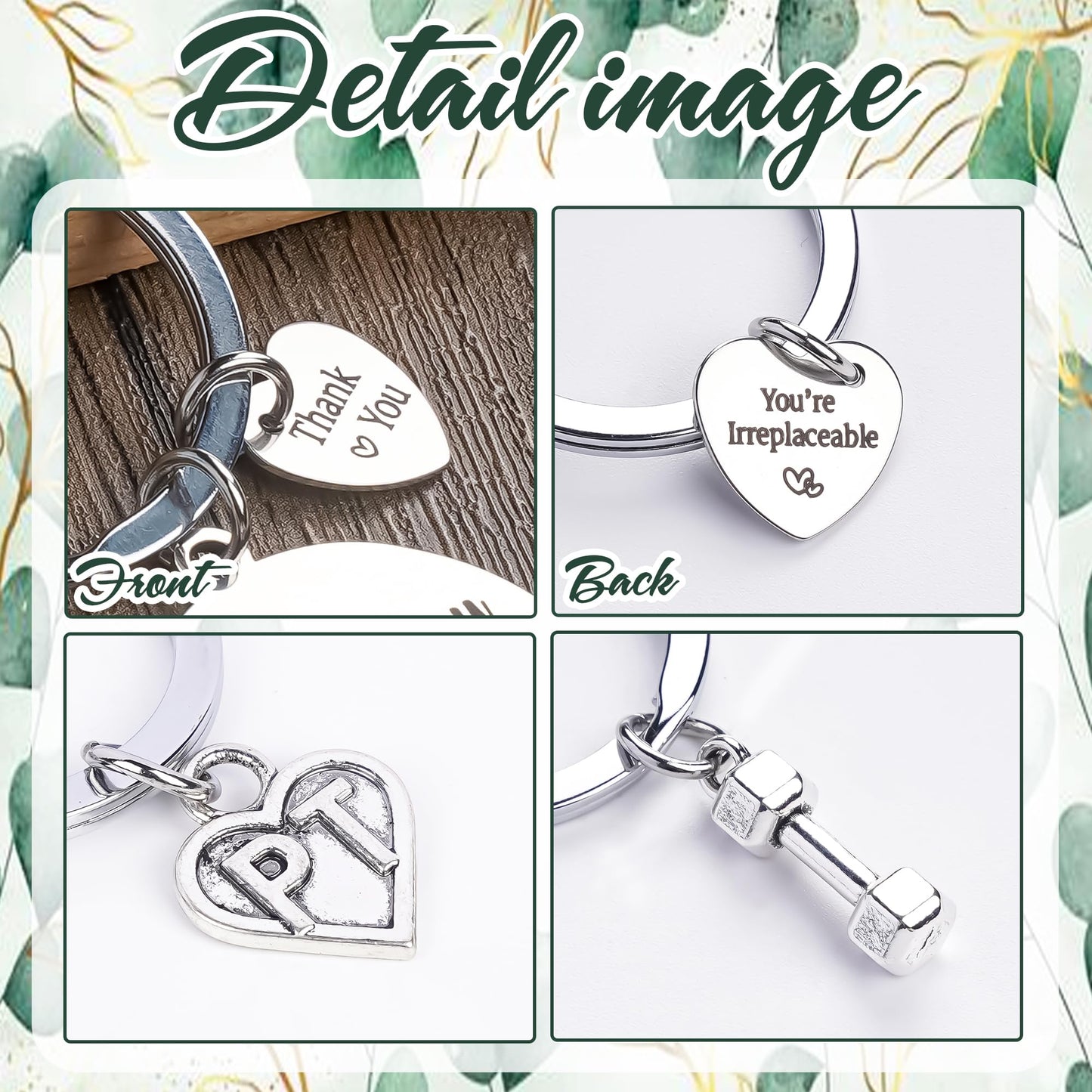 Therapist Gifts Keychain for Women Men - Thank You Gift Mental Health OT PT Respiratory Therapists for Mentor Christmas