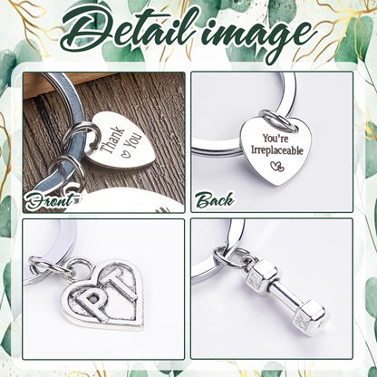 Therapist Gifts Keychain for Women Men - Thank You Gift Mental Health OT PT Respiratory Therapists for Mentor Christmas