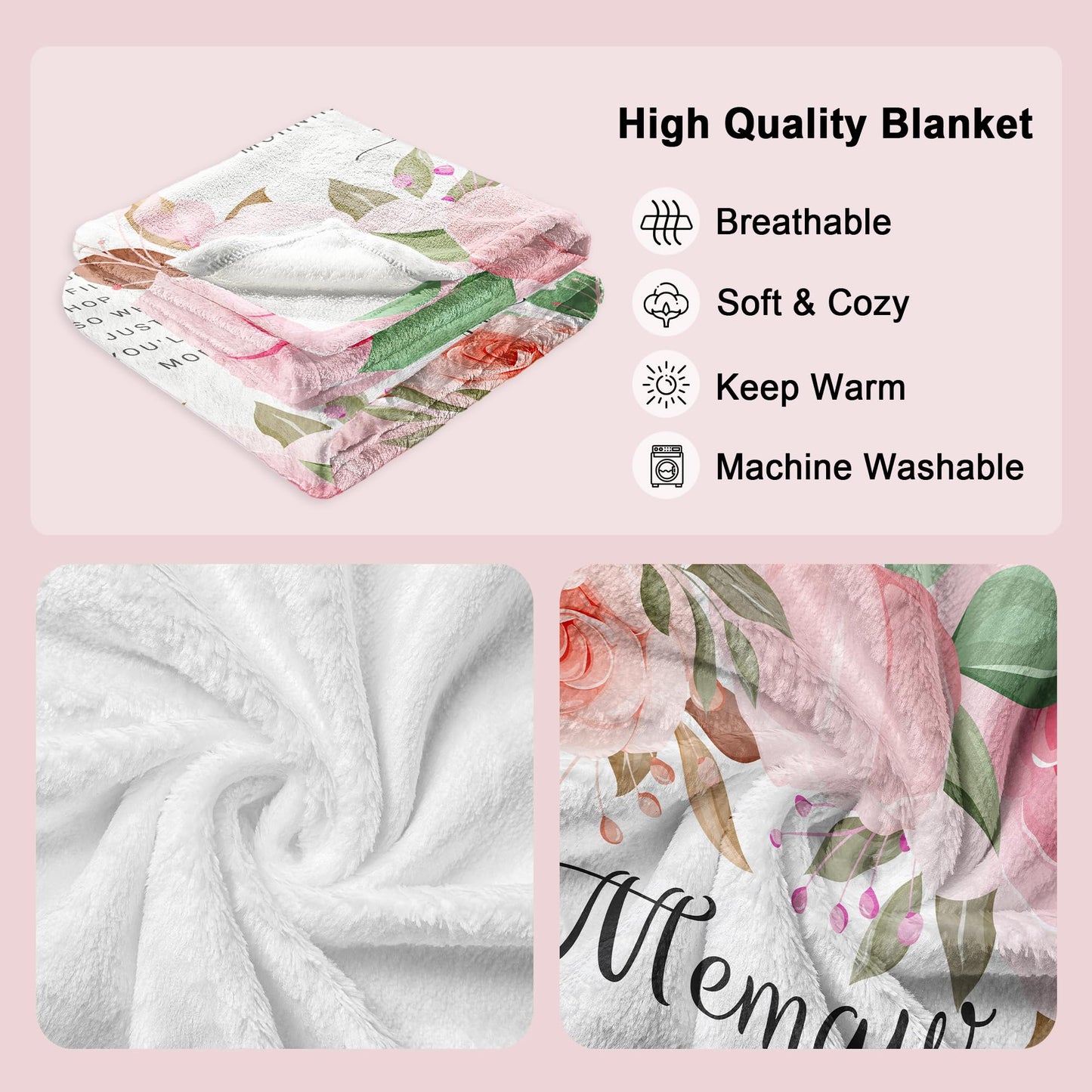 Memaw Gifts - Gifts for Memaw - Memaw's Birthday Gift from Grandchildren - Memaw's Blanket - Best Memaws Ever Gift - Memaws Gift's for Grandma Retirement Throw Blanket 60x50 Inch