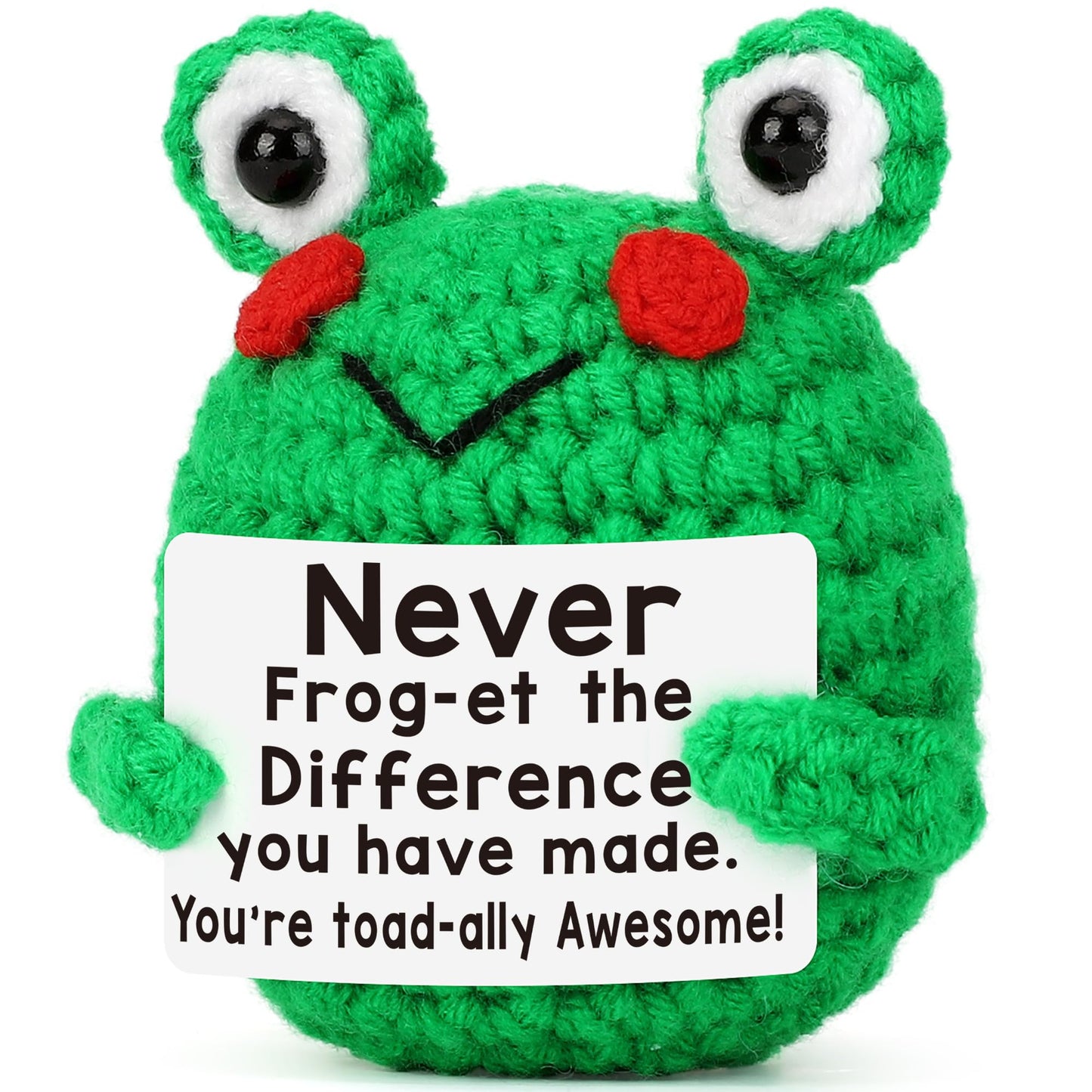 Teacher Appreciation Gifts - Thank You Gifts for Teachers Nurse Boss Coworker Employee Appreciation Gift Administrative Assistant, Cute Crochet Frog Gift Graduation Teacher's Day Retirement Farewell