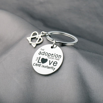 TGBJE Adoption Symbol Charm Keychain Gotcha Day Keychain Adoption Gifts Adoptive Mom Jewelry Foster Parent Thank You Gift