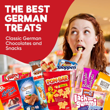 German Snack Box – Authentic German Chocolate & Snacks from Germany - International Snack Box with German Candy & European Treats – Great Gift for Food Lovers