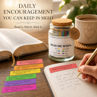 Bible Verse Jar with 108 Scripture Stickers, Graduation Gifts, Fathers Day Gift, Birthday, Christian Gifts for Women, Teacher Appreciation Gift, Personalized Name Label