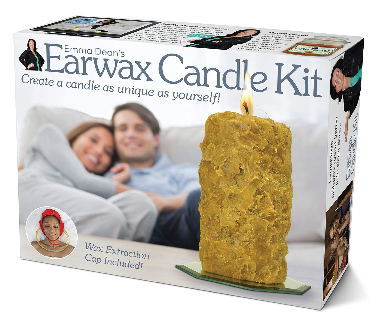 Prank-O Earwax Candle Kit Prank Gift Box – Funny Empty Gag Gift Packaging for White Elephant, Christmas & Office Parties, Gross Joke Gift Box to Hide Real Presents for Friends & Coworkers