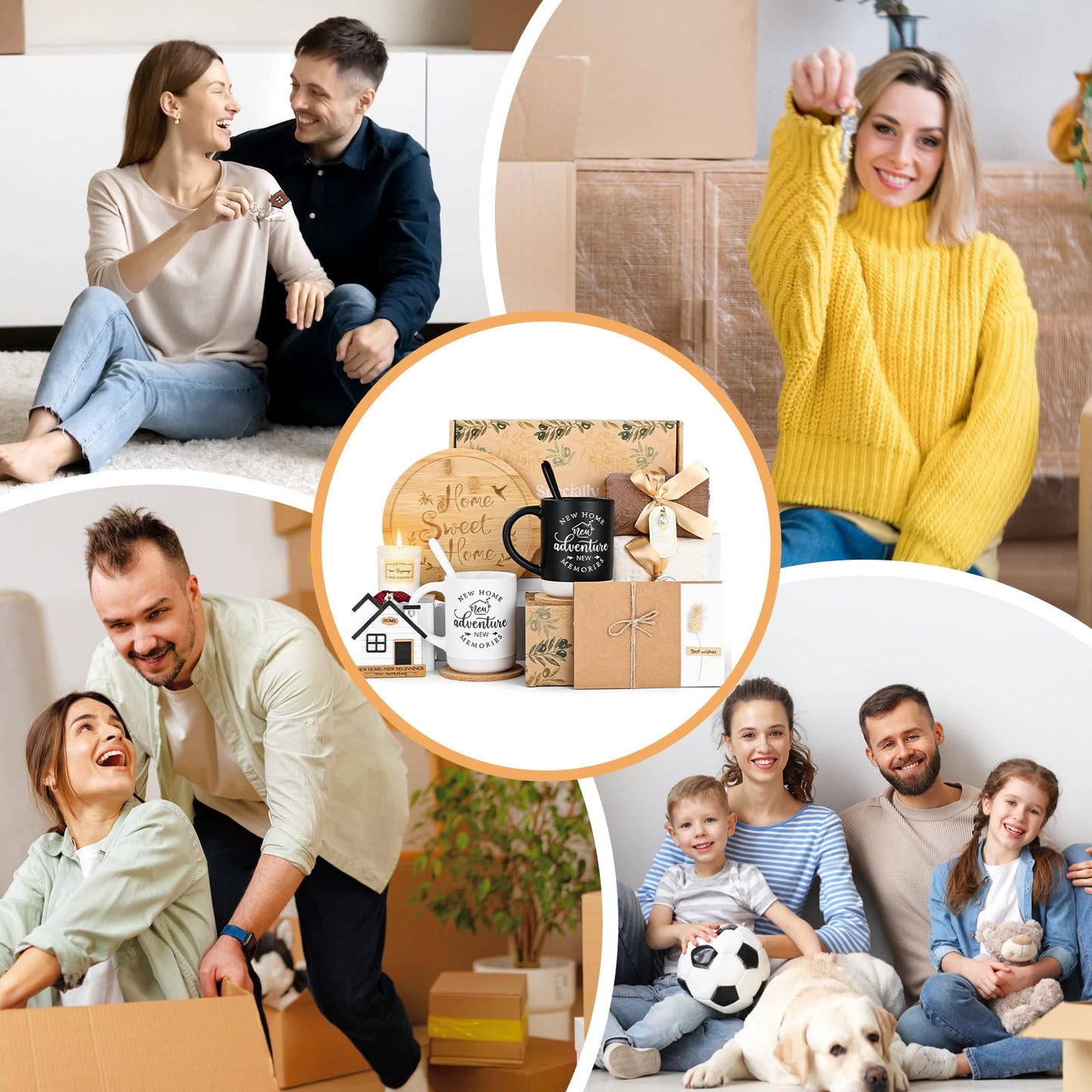 YHRJWN 13 Pcs House Warming Gifts New Home, Housewarming Gifts New Home, Closing Tokens for House Buyers, House Warming Gift for Women Men Friends, Housewarming Gift Box