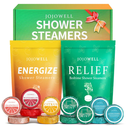 Shower Steamers Aromatherapy - 12 Pack Shower Bomes with Essential Oils, Birthday Gifts for Men Women, Mothers Day Gifts for Mom Wife Grandma from Daughter Son, Relaxation Self Care Gift for Women Her