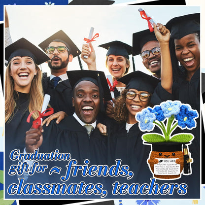 Wavwavw 2026 Christian Graduation Gifts for Her Him Bible Verses Crochet Flower Gifts for Class of 2026 Senior Masters Degree Student University College High School Graduate Religious Souvenir
