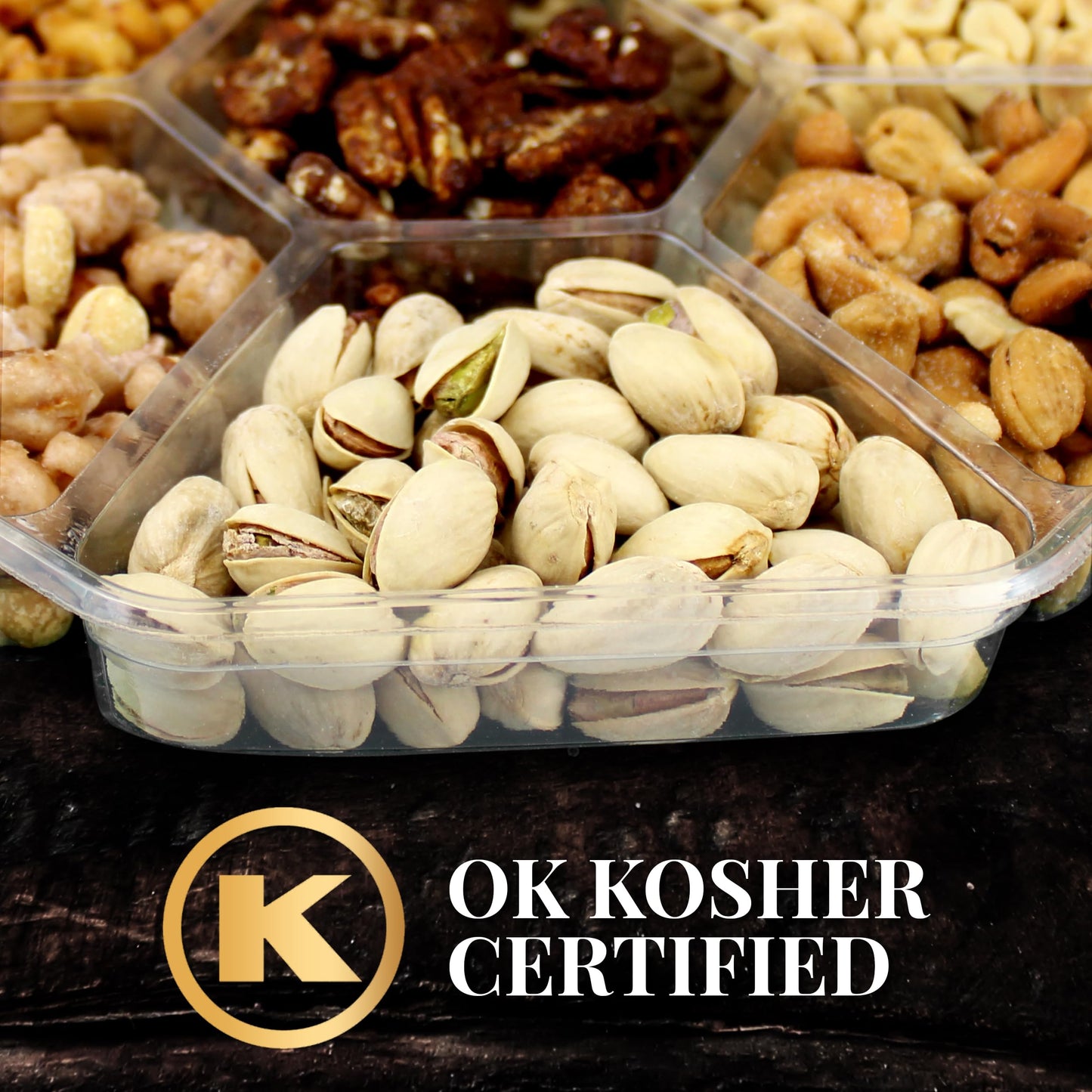 Fathers Day Nuts gift Basket - With a Variety of Freshly Roasted Nuts - Beautifully Packaged Gift Baskets for Woman, Easter Gift Basket for Him.