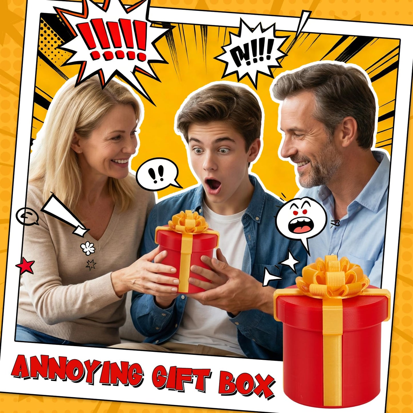 4.72 in Gotcha Box, 3D Printed Prank Mystery Box for Men Women, Annoying Nesting Gift Boxes with La Puta Caja Broma, Surprise Birthday Gifts Prank Puzzles for Adults Best Friends Her/Him