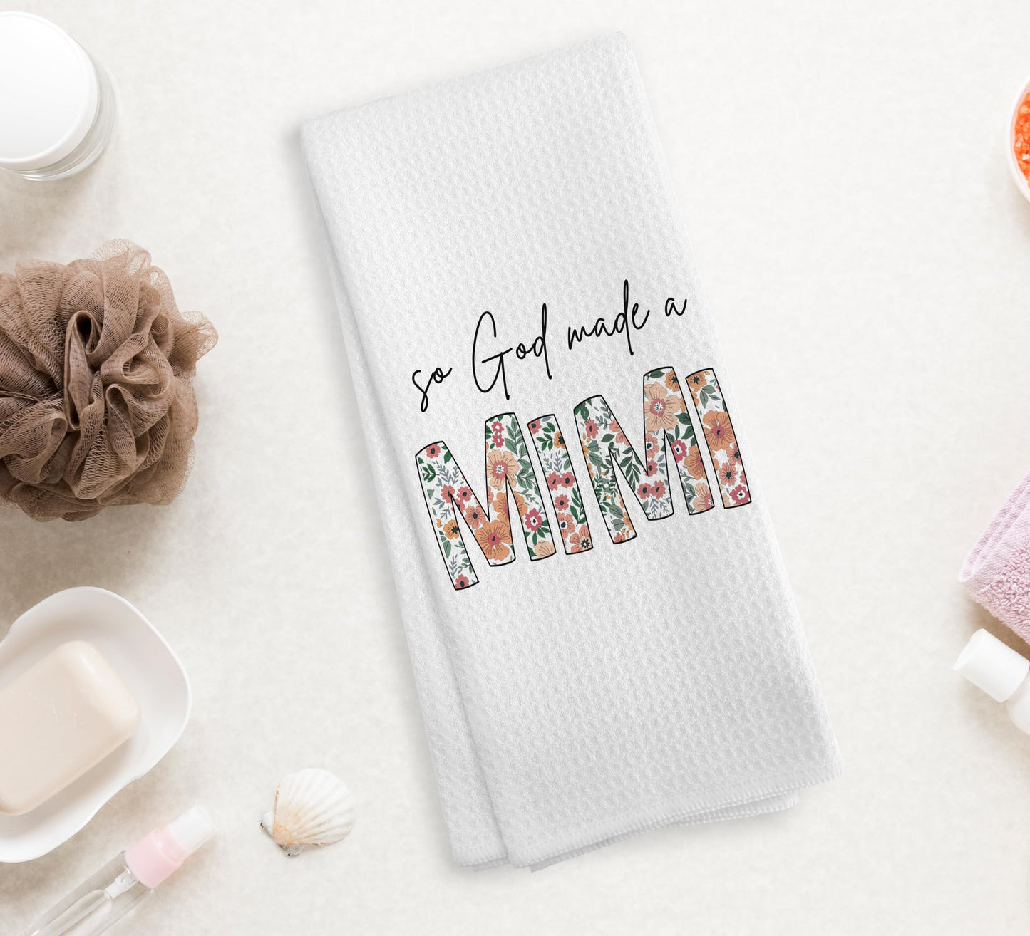 Mimi Kitchen Towels Dishcloths, Mimi Gifts for Grandma from Grandkids, Grandma Gifts, Make a Mimis Drying Cloth Hand Towels Tea Towels for Bathroom Kitchen, 16×24 Inches