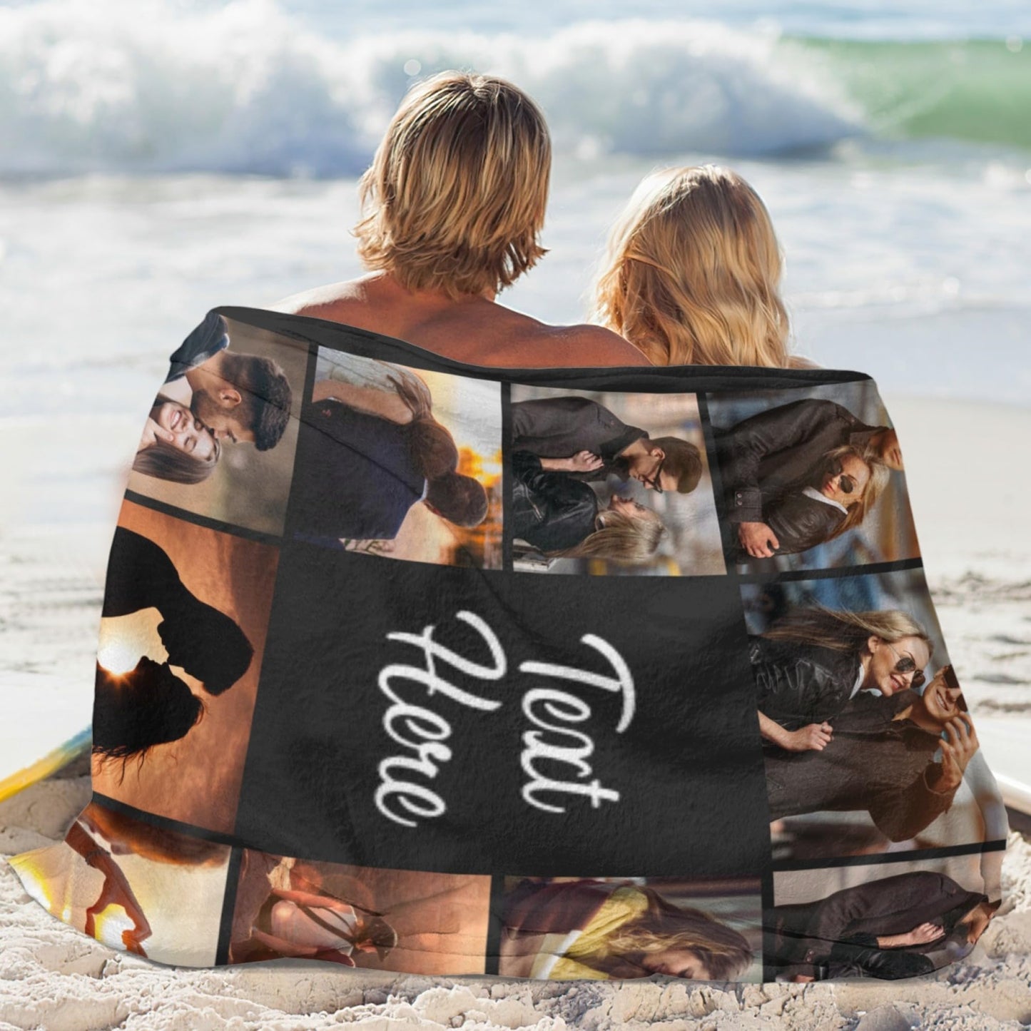 Printwoo Custom Blanket with Picture Text Customized Throw Personalized, Customizable, Photo Blankets Customize Gifts for Mom, Dad, Couple, Girlfriend, Boyfriend, Wife, Husband, D10 Photos-1