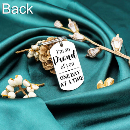 Sober Gifts Keychain Na Recovery Sobriety Gifts For Men Women Proud Of You Gifts Recovery I'm So Proud Of You