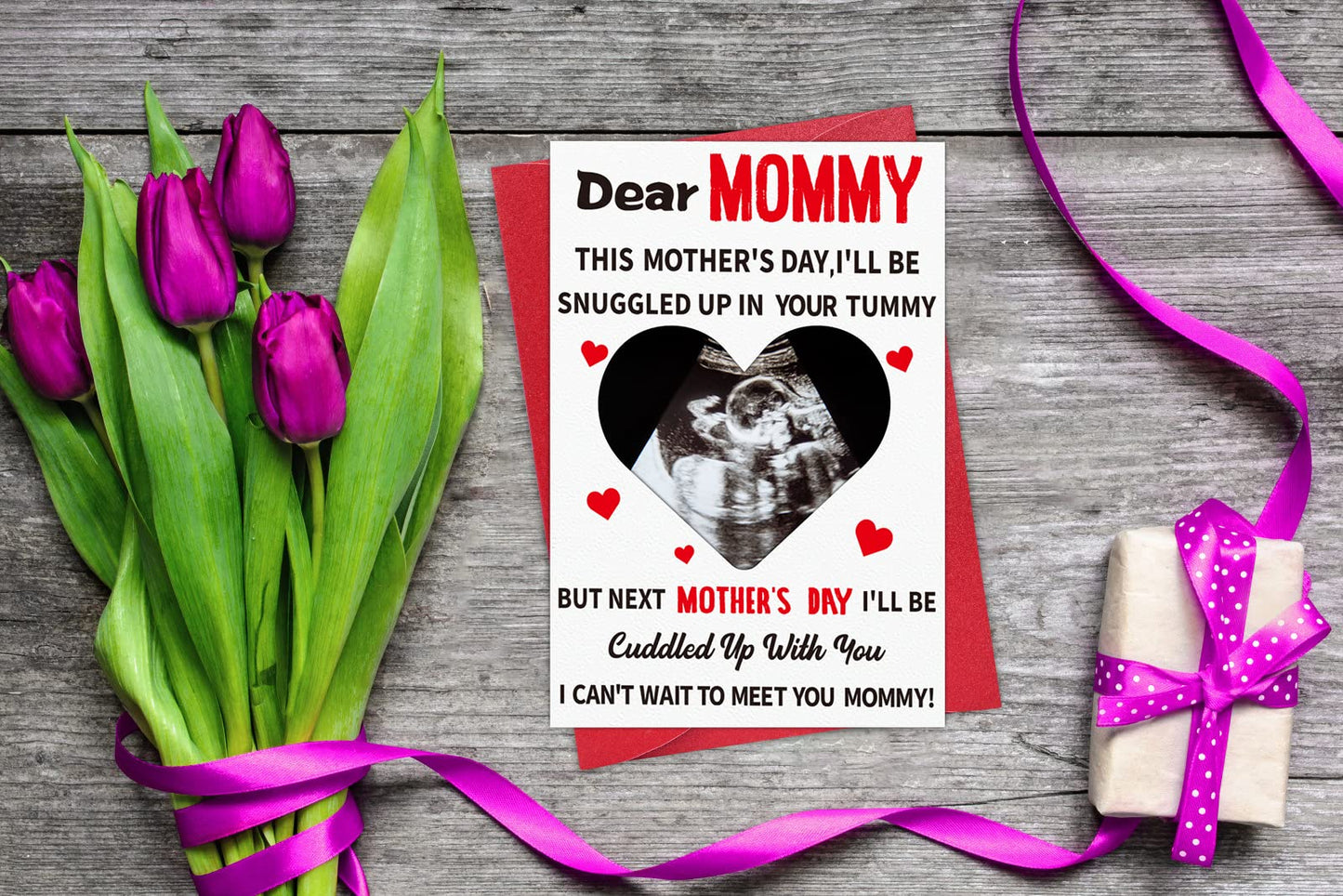 WaaHome Funny First Mothers Day Card for Mom, Happy 1st Mothers Day Card with Photo Insert, First Mothers Day Pregnancy Gift Card for First Time Mom New Mom Expecting Mom Mother To Be Mommy