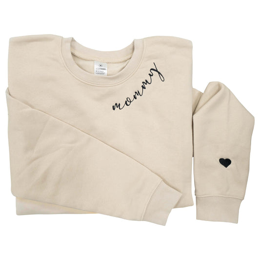 Nani - Mama Mom Grandma Embroidered Crewneck Sweatshirt - Gifts For Dog Mom Grandma Mimi Nana Gigi Mother's Day Christmas