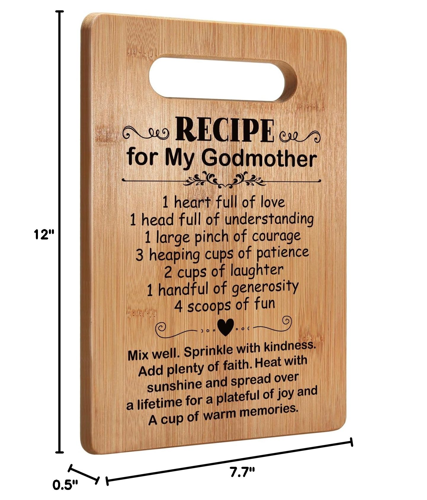 Popular Mothers Day Gifts for Godmother, Godmother Cutting Board, Cute Godmother Gifts from Godchild, Godmom Gift for Mother's Day, Birthday