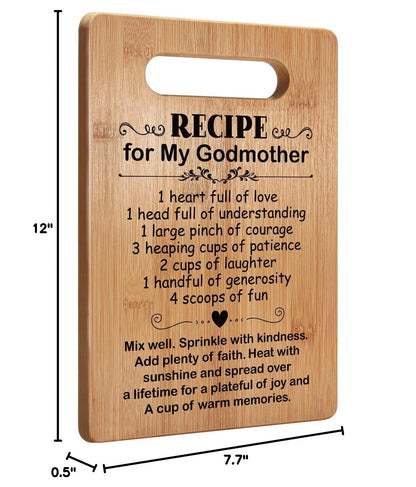 Popular Mothers Day Gifts for Godmother, Godmother Cutting Board, Cute Godmother Gifts from Godchild, Godmom Gift for Mother's Day, Birthday