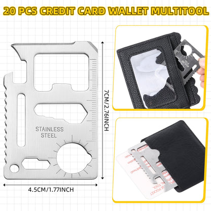 Vicenpal 40 Pcs Fathers Day Bulk Gifts 6 in 1 Screwdriver Tool Pen with Multitool Credit Card Bulk Tool Pen Gifts for Fathers Day Adult Men Dad Husband Male Employee (Black,Yellow;silver)