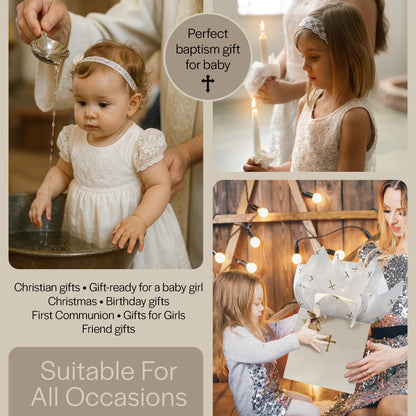 Sophia Box by The, Luxury Baptism Gifts for Girl, Christian Jewelry Box for Christening or Dedication, First Communion Gifts for Girl, Sentimental Keepsake Box