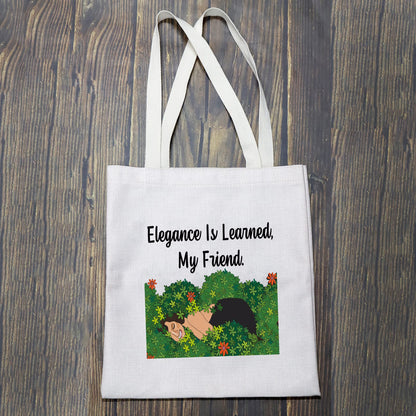BLUPARK RHONY Inspired Shopping Bag Elegance Is Learned Tote Bag Real Housewife Gift