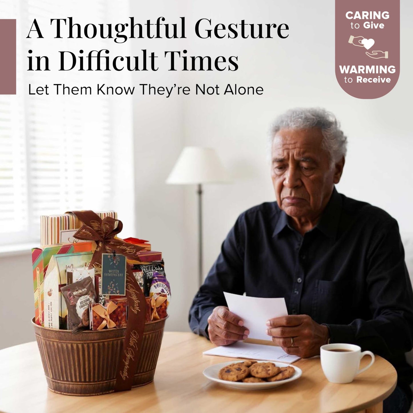 Broadway Basketeers Sympathy Gift Baskets – Bereavement & Condolences Care Package with Gourmet Snacks - Thoughtful Sympathy Gifts Delivery for Loss of Loved One, Funeral, or Kosher Shiva