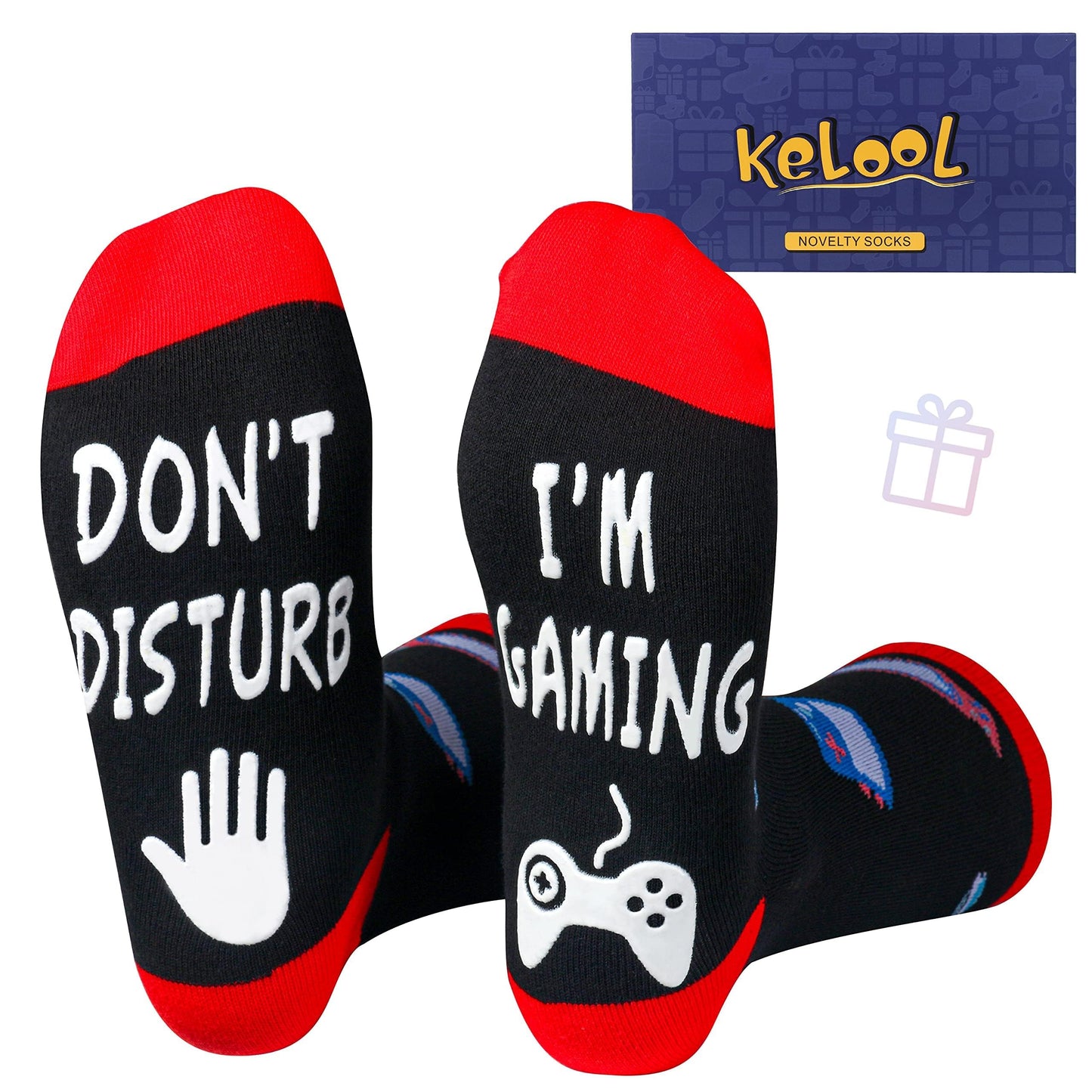 Kelool Fathers Day Socks Gifts for Men Dad Do Not Disturb I'm Gaming Funny Men Sock Gifts From Daughter Wife Son Kids Teen
