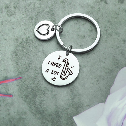Saxophone Keyring Jazz Music Lover Keychain Best Friend Keychain Musician Keyring Sister Gift