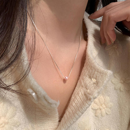 Sereney Sterling Silver Birthday Gifts for Girls Women, Pearl Necklace as 7 9 10 11 13 15 16 18 21 30 40 50 60 Year Old Birthday Gifts, Single Pearl Necklace as Bday Gifts for Friends