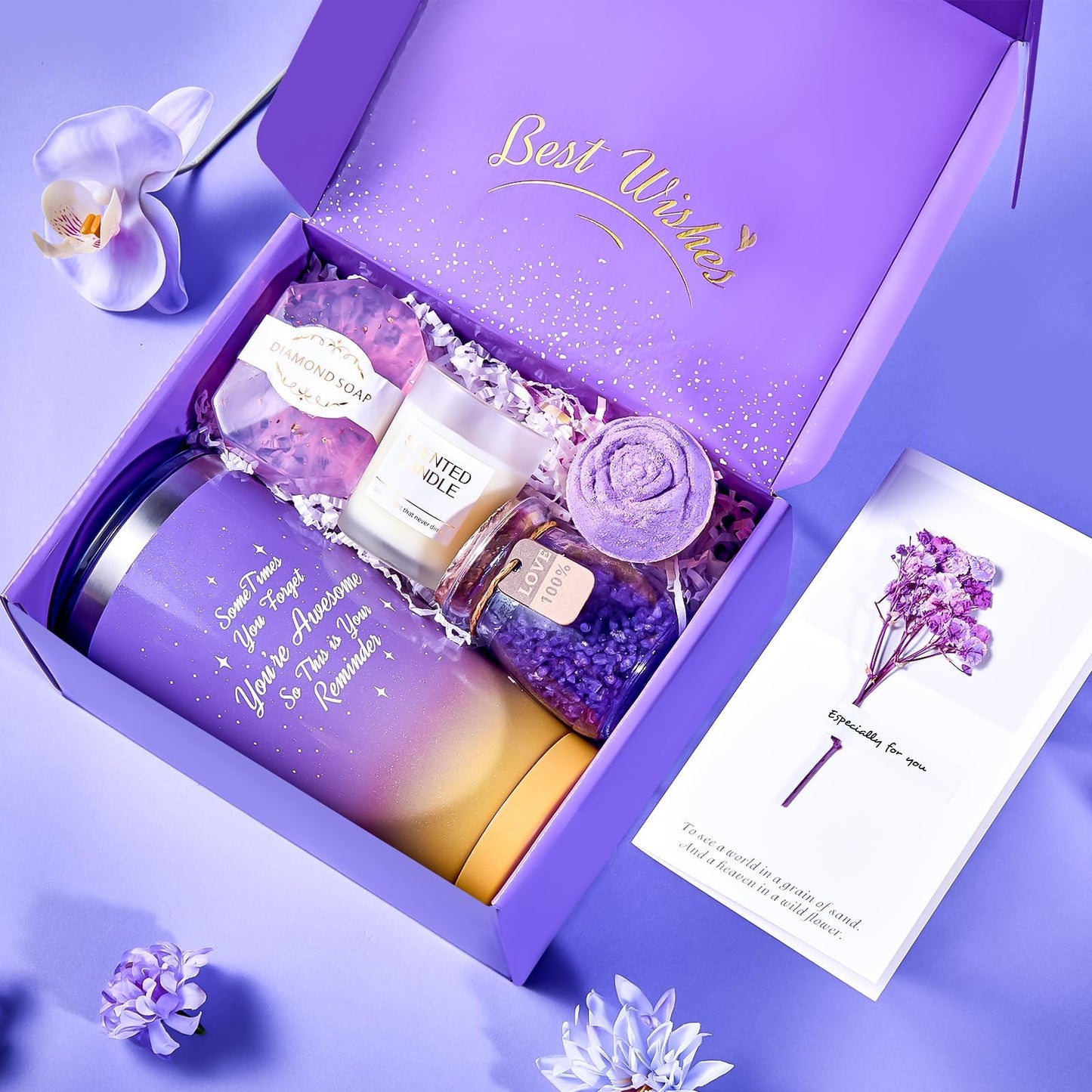 BodyRefresh Birthday Gifts for Women Self Care Gifts for Her, Gift Baskets Care Package Gift Set Get Well Soon Gift for Women Happy Birthday Gift Ideas Spa Set for Adult Grandma Wife