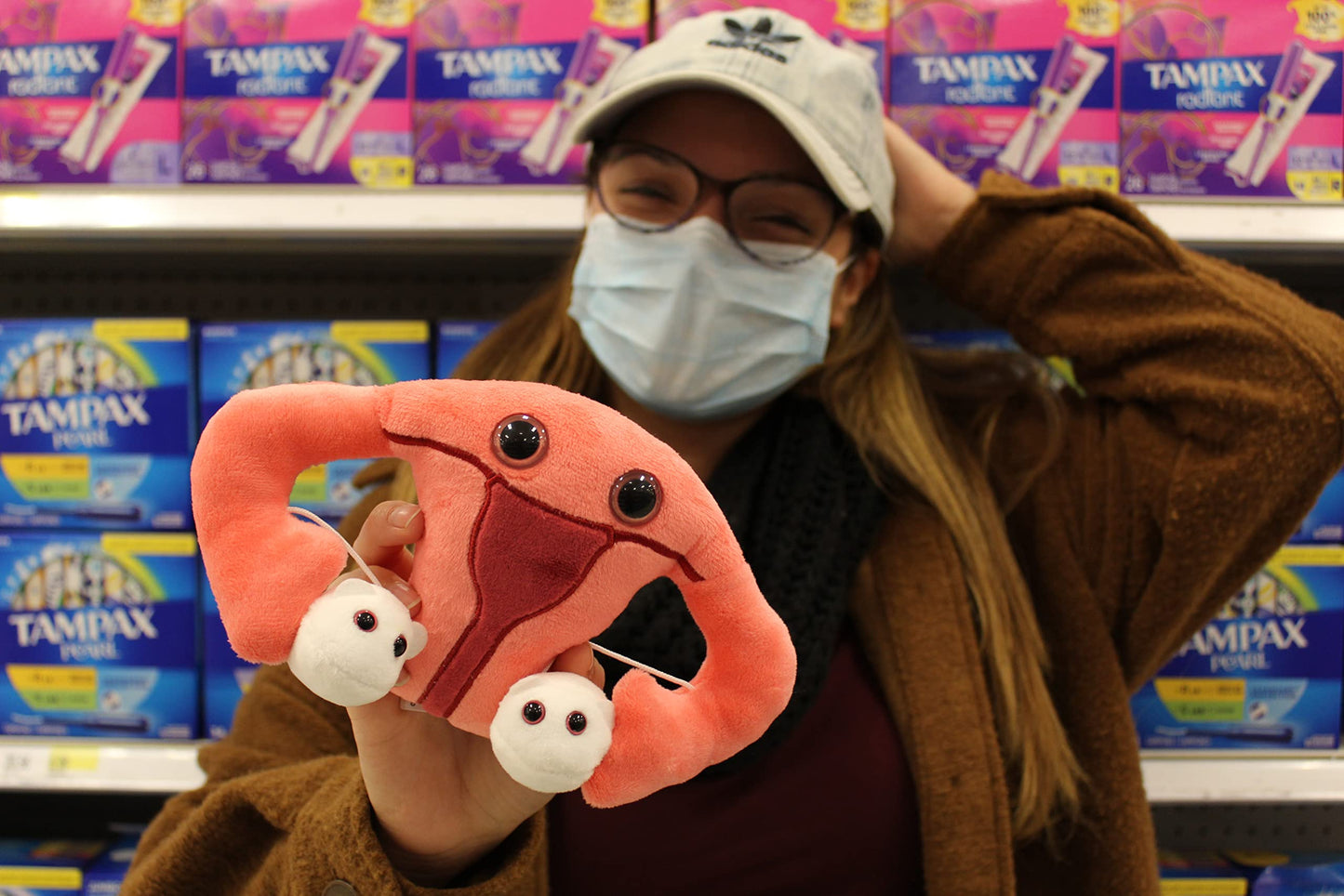 GIANT MICROBES Uterus Plush, Hysterectomy Recovery Must Haves, Hysterectomy Recovery Gifts, Funny OBGYN Gift, Labor and Delivery Nurse Gifts, Uterus Pillow, LPN Nurse Gift (Regular)