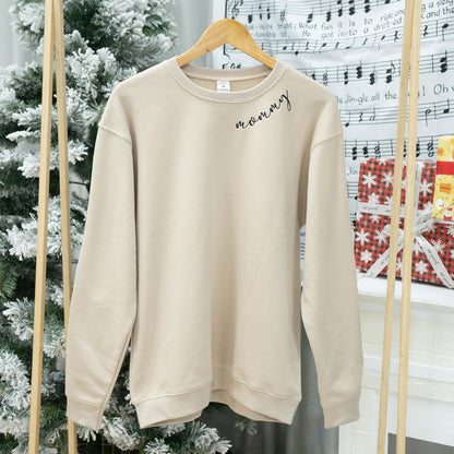Nani - Mama Mom Grandma Embroidered Crewneck Sweatshirt - Gifts For Dog Mom Grandma Mimi Nana Gigi Mother's Day Christmas