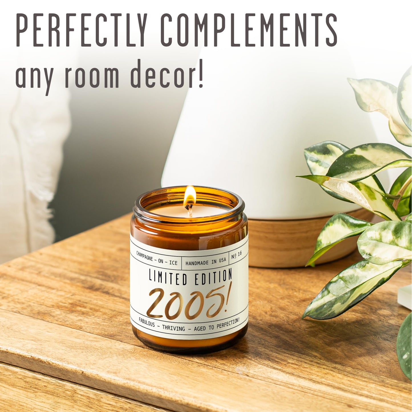 21st Birthday Gifts for Her - 'Limited Edition 2005' Soy Candle, w/Sparkling Berries & Fruit I 21st Gifts for Women I 2005 21 Birthday Gift for Her I 9oz Reusable Jar, 50Hr Burn, Made in USA