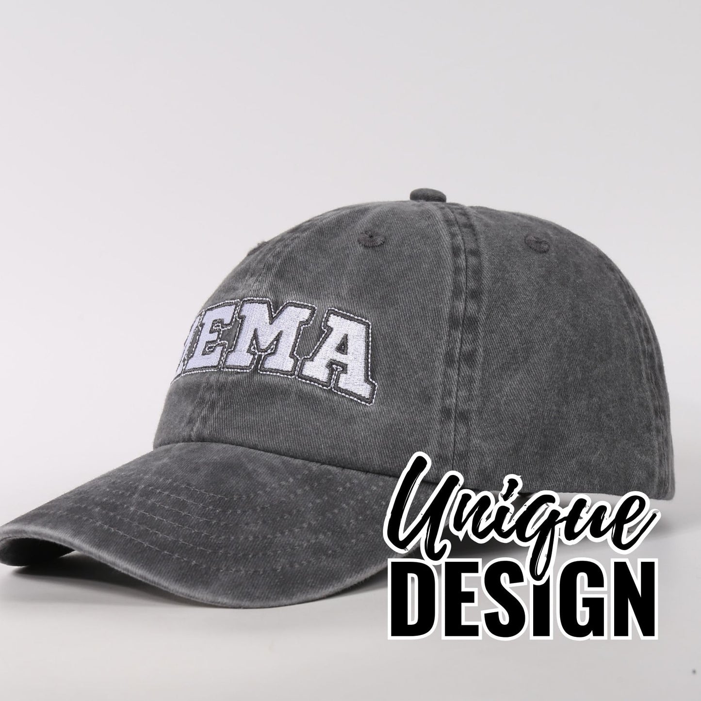 InnoBeta Mema Gifts Cap for Grandma, Funny Adjustable Embroidered Hat Gifts for Birthday, Christmas, Grey