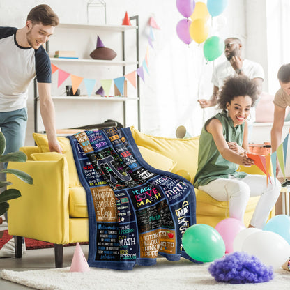 Math Gifts for Men/Women, Math Teacher Appreciation Gifts, Graduation/Birthday Gifts for Math Lovers Blanket 60X50in