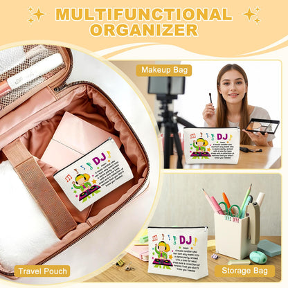 Mxrymvu Music Lover Gift Makeup Bags DJ Gifts for Women Men Disco DJ Appreciation Gift Cosmetic Bags Birthday Gifts for Musician Singer Bar Lovers Disco Lover Christmas Thanksgiving Present