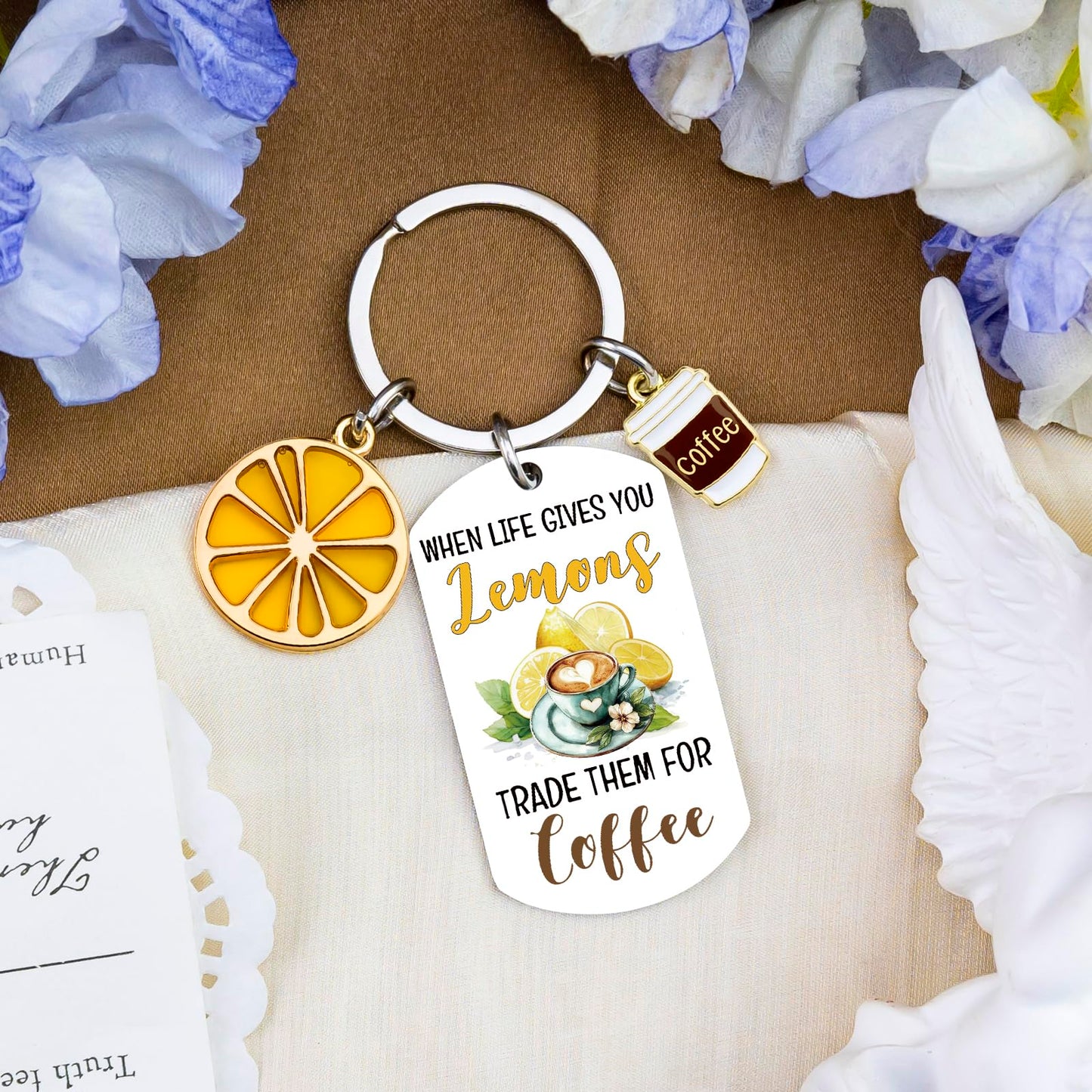 Lemon Gifts for Women Funny Lemon Accessories Keychains Lemons Themed Gift for Womens Sister Mom Friend Coworker Birthday Anniversary Graduation Lemons Jewelry Keyring
