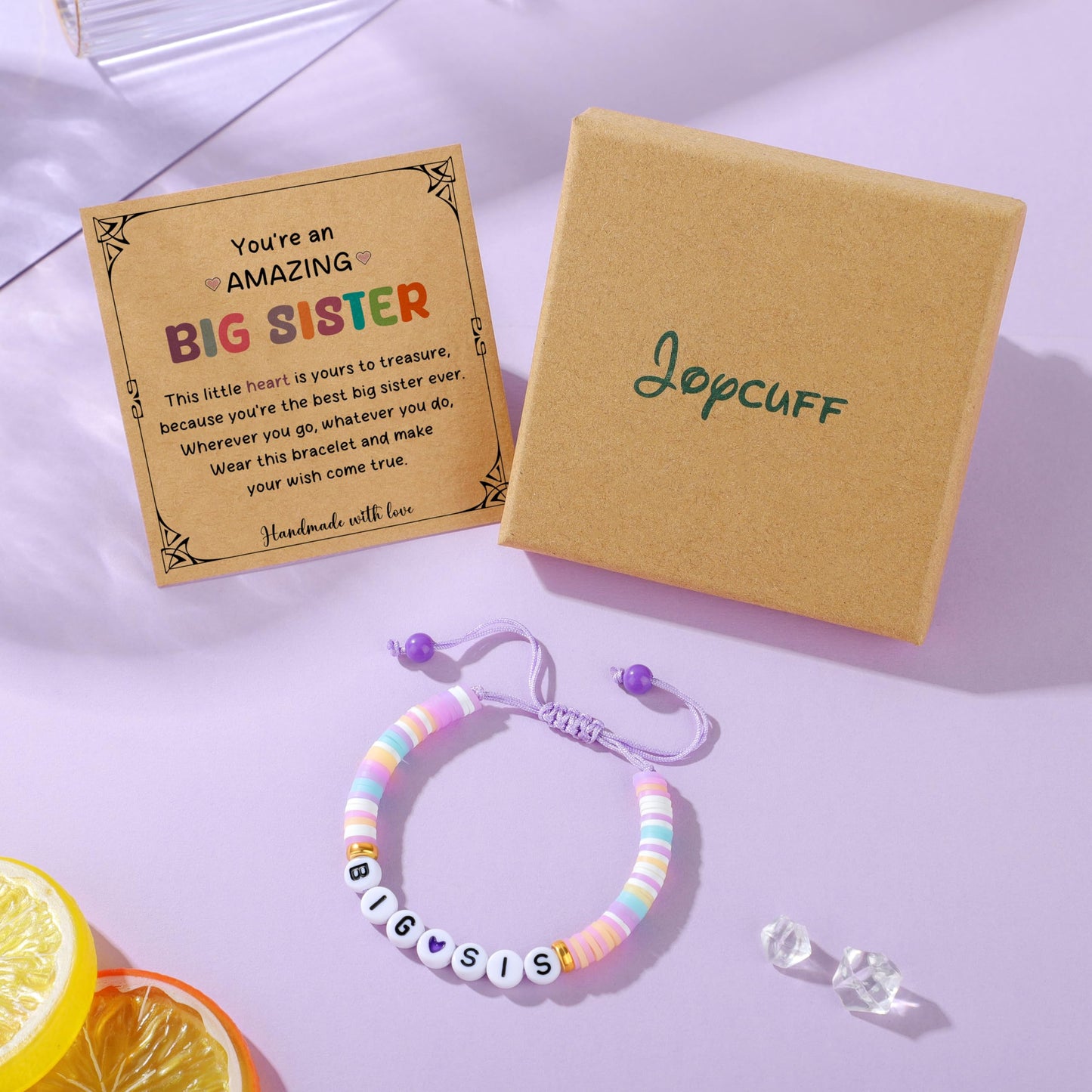 JoycuFF Big Sister and Brother Gifts for Toddler Daughter, Niece, Son, Grandson - Sis Bro Bracelets Matching Outfits for Birthday, Christmas, Announcement Jewelry