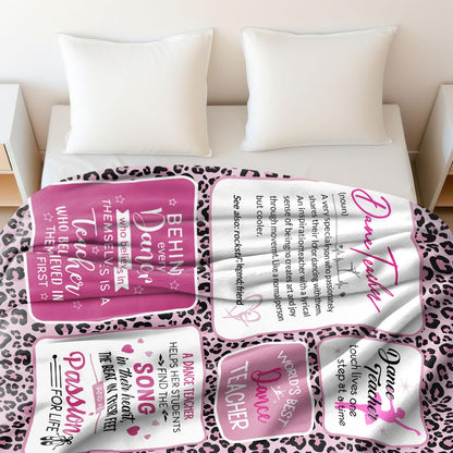 Dance Teacher Gifts for Women, Dance Teacher Appreciation Gifts from Student, Gift for Dances Teachers, Best Gift Ideas for Dances Teachers Blanket 50"X60"