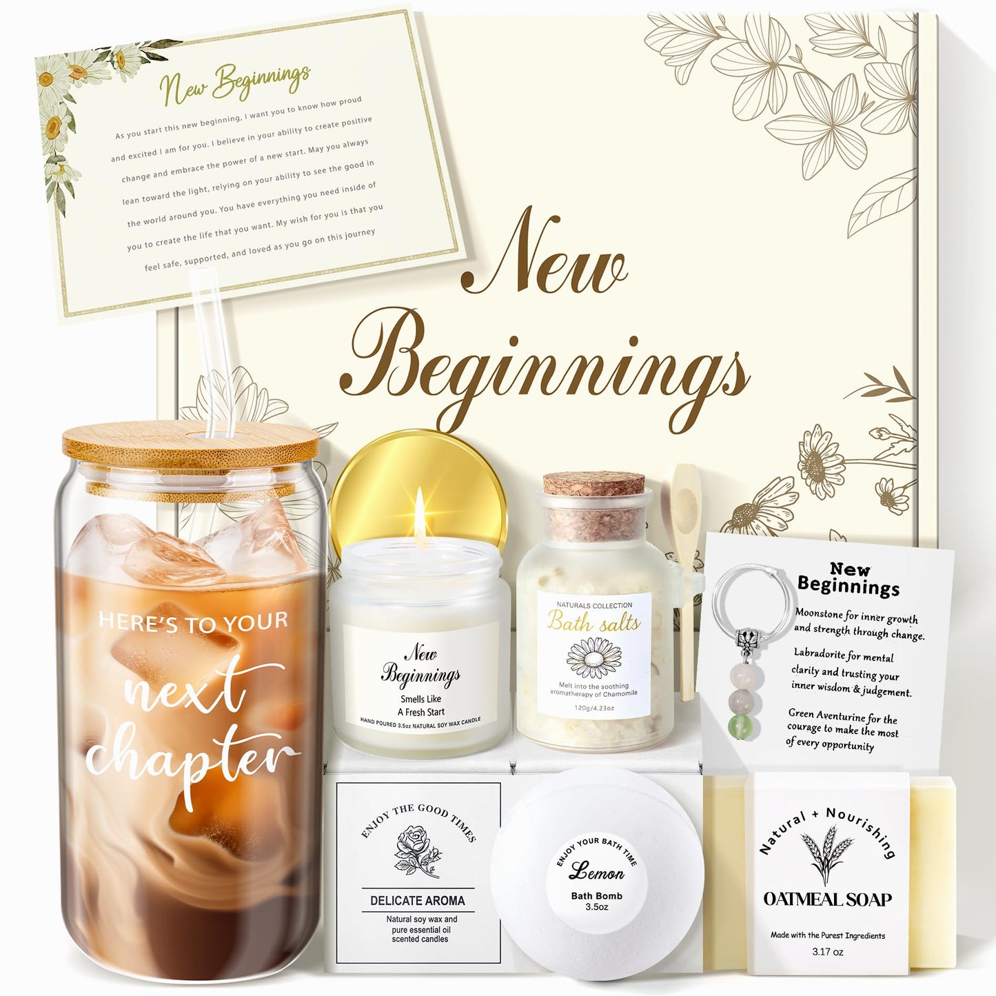 New Beginnings Gifts for Women, Graduation Farewell Retirement Gifts for Women Coworkers, Going Away Break Up Divorce Goodbye Good Luck Gift for Her Best Friends Sister Mom