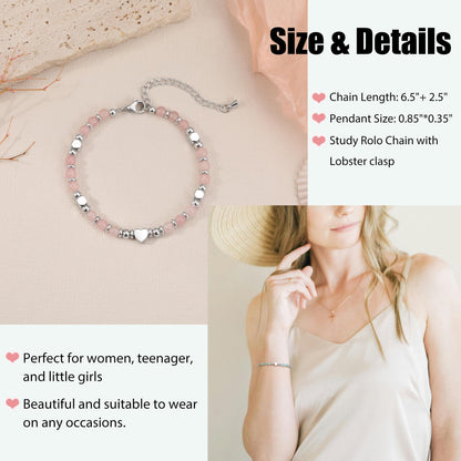 Mothers Day Gifts for Daughter Mom Bracelet, Graduation Gift for Her Granddaughter Gifts from Grandma Bonus Mom Bracelet Jewelry Birthday Gift Sister Easter Stocking Stuffers for Teens Women