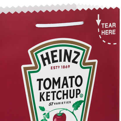 Hallmark Heinz 13" Large Gift Bags (2 Bags: Ketchup and Mustard) for Birthdays, Father's Day, Fourth of July