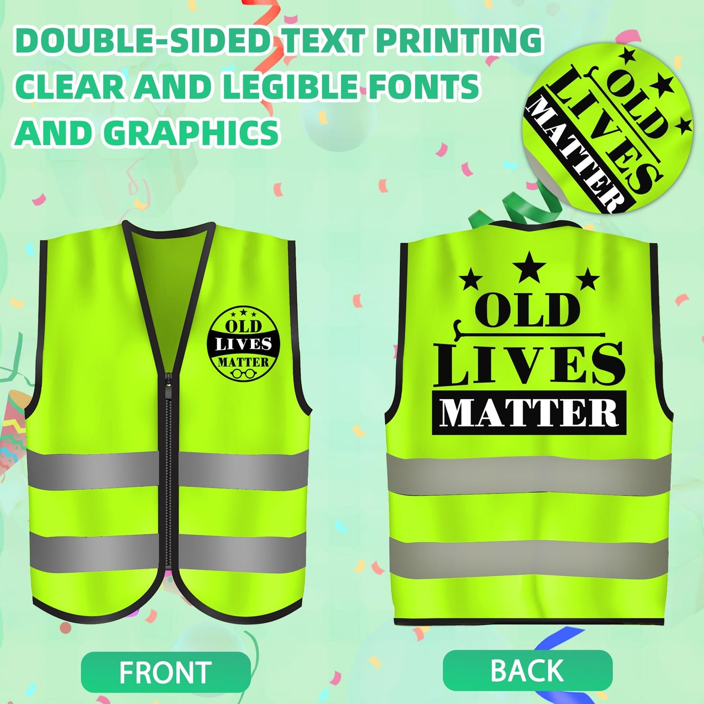 Giftota Idea Vest Gifts Decorations Clothing - Sign HERE Birthday Vest Gifts - Funny Party Decoration for Family, Friend