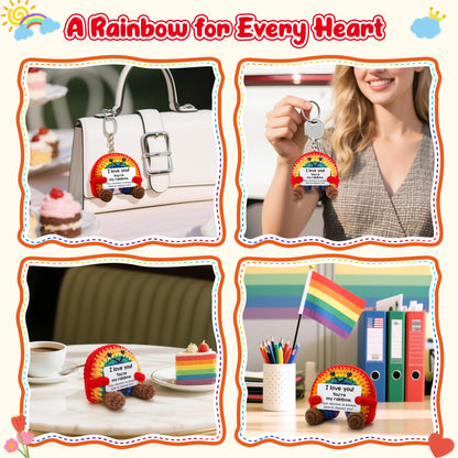 Mothers Day Birthday Gifts for Gay Lesbian LGBTQ+ Pride Month Graduation Gifts for Partner I Love You Gift for Wedding Anniversary Long Distance Gay Boyfriend Lesbian Girlfriend Handmade Rainbow Gift